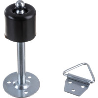 Дверной напольный ограничитель с фиксатором Левша 140 мм, черный У4-9560.Ч