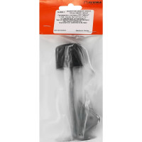 Дверной напольный ограничитель с фиксатором Левша 140 мм, черный У4-9560.Ч