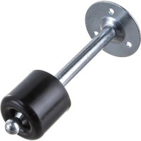 Дверной напольный ограничитель с фиксатором Левша 140 мм, черный У4-9560.Ч