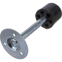 Дверной напольный ограничитель с фиксатором Левша 140 мм, черный У4-9560.Ч