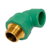 Комбинированный угол Banninger полипропиленовый, зеленый, 25x3/4 НР 7R21077511