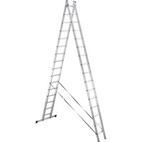 Алюминиевая 2-секционная лестница UFUK 2х16 ступеней 411216