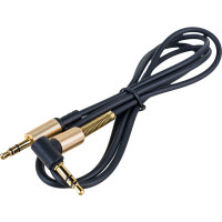 Аудио кабель Hoco Jack 3.5(M)/Jack 3.5(M), угловой, UPA02, 1м, черный, коробка 6957531025665