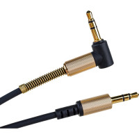 Аудио кабель Hoco Jack 3.5(M)/Jack 3.5(M), угловой, UPA02, 1м, черный, коробка 6957531025665