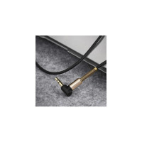 Аудио кабель Hoco Jack 3.5(M)/Jack 3.5(M), угловой, UPA02, 1м, черный, коробка 6957531025665