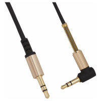 Аудио кабель Hoco Jack 3.5(M)/Jack 3.5(M), угловой, UPA02, 1м, черный, коробка 6957531025665