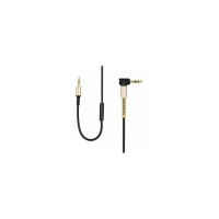 Аудио кабель Hoco Jack 3.5(M)/Jack 3.5(M), угловой, UPA02, 1м, черный, коробка 6957531025665
