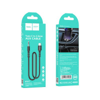 Кабель-переходник Hoco USB UPA17, Type-С/Jack3.5, 1м, черный, коробка 6931474751690