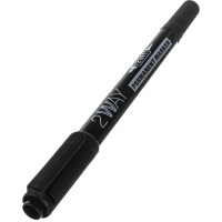 Перманентный маркер Hatber 2WAY двухсторонний 1 мм/0.5 мм закругленный, упак. 12 шт. 60847