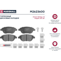 Колодки тормозные дисковые передние Citroen Berlingo I 98-/C4 I 04-, Peugeot 207/307 MARSHALL M2623600