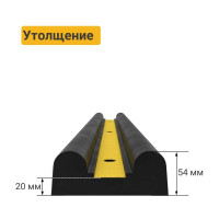Демпфер стеновой резиновый ТЕХНОЛОГИЯ 1000x155x55 мм ДСР-1 00000003443