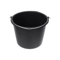 Строительное ведро Тара.ру 16 л, круглое, с металлической ручкой, черное 26240