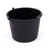 Ведро 14л. строительное, круглое, с ручкой металл цв. чёрный Тара.ру 26239