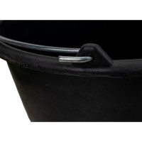 Строительное ведро Тара.ру 12 л, круглое, с металлической ручкой, черное 26238