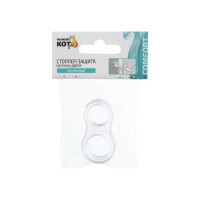 Стоппер - защита на ручку двери Рыжий кот прозрачный, 1 шт. 103716