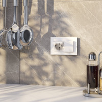 Двойная влагозащищенная розетка WERKEL W1172201 с зазем. с защит. крышками и шторками белый a057276