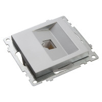 1-местная компьютерная розетка STEKKER RJ-45 (механизм), GLS00-7107-03, серия Катрин, серебро 39585