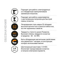 Бита с магнитной насадкой MAGNEO (2 шт; Ph2х50 мм; E6.3; карта) NOX 334520-2