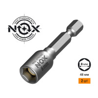 Ключ-насадка магнитная NUT SETTER (2 шт; 8x48 мм; карта) NOX 558002
