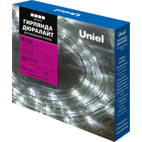 Светодиодная гирлянда Uniel Дюралайт ULD-D50 25M/С08 IP44, WHITE UL-00008576