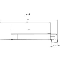 Парапетная воронка для полимер-битумной изоляции с угловым отводом Fachmann VC-PP 100x100x650 мм 01.180