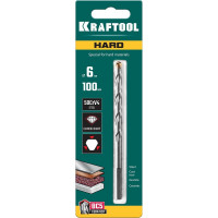 Сверло специальное по твёрдым материалам KRAFTOOL Hard 6x100 мм 29177-100-6