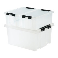 Контейнер с крышкой HONEYCOMB 36 л, серия HOME, прозрачный M-H36-00.07new