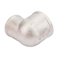 Угольник STI латунный Ду25х20 (1" x 3/4") Ру16 ВР/ВР переходной, никелированный D270-05018