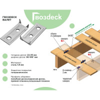 Крепеж Гвозdeck Valet NEW 100 шт./50 компл. 10230000ZN00WG01
