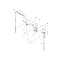 Смеситель на борт ванны AM.PM Inspire V2.0 трёхсекционный, хром F50A01300