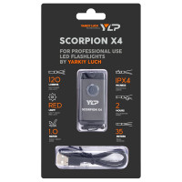 Аккумуляторный фонарь-брелок ЯРКИЙ ЛУЧ YLP X4 "Scorpion" Sams.351B 3 реж. 40/120лм/красный, IPX4, Li-Po 200mAh 4606400012009
