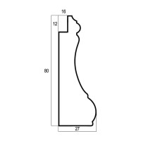 Интерьерный багет Cosca Decor 80 мм, венге СПБ023886