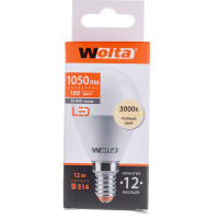 Светодиодная лампа Wolta "Шар" G45 12Вт 1050лм 3000К Е14 1/50 25Y45GL12E14