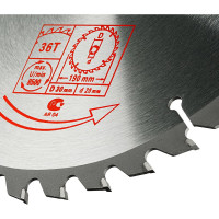 Диск пильный по дереву TGS 190x30/20 мм, 36 зубьев TORGWIN S37626