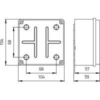 Коробка без сальников Экопласт КУП BJB/JBS100 6x9мм, 8 зажимов, 63А, о/п, 100x100x55, IP56 44057KP