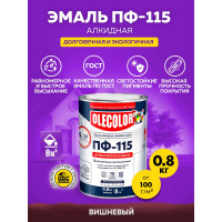 Эмаль OLECOLOR ПФ-115 вишневый, 0.8 кг 4300000172