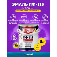 Эмаль OLECOLOR ПФ-115 голубой, 5 кг 4300002445