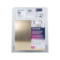 Вытяжной бесшумный вентилятор для ванной MMOTORS JSC ММР 100 пластик золото, тонкий 0733