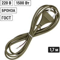 Шнур с плоской вилкой TDM ELECTRIC ШУ02 ШВВП 2x0,75мм2 1,7 м. бронза SQ1305-0013