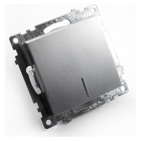 1-клавишный выключатель STEKKER с индикатором (механизм) GLS10-7101-03, 250В, 10А, серия Катрин, 39577