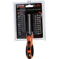 Отвертка FASTER TOOLS + 20 насадок 987