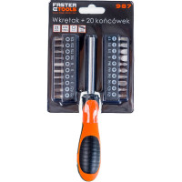 Отвертка FASTER TOOLS + 20 насадок 987