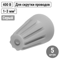 Соединительный изолирующий зажим TDM ELECTRIC СИЗ-1 3,0 мм2 серый 5 шт SQ0519-0026