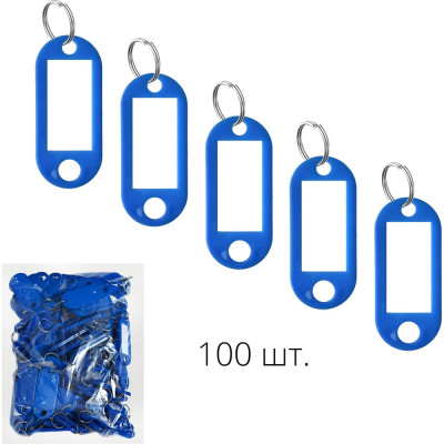 Брелок для ключей ТПК Технологии Контроля 100 шт, цвет синий 24150