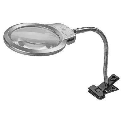 Настольная круглая лупа TDM ELECTRIC d 105 мм, 2-х/5-ти кратное увеличение с LED подсветкой SQ1025-0901