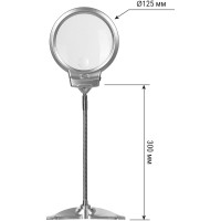 Круглая настольная лупа TDM ELECTRIC d 125 мм, 2-х/5-ти кратное увеличение LED подсветкой SQ1025-0902