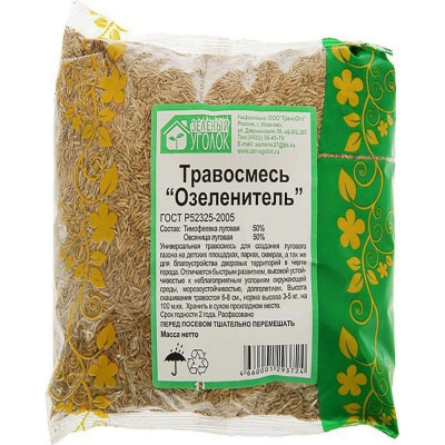 Семена газона Зеленый уголок Травосмесь Садово-парковая 20082