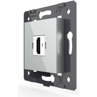 LIVOLO Розетка 1 пост HDMI, цвет серый (механизм) VL-FCHD-2IP