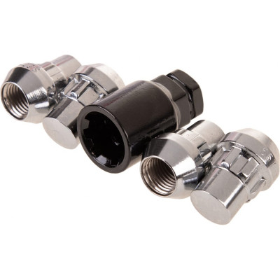 SKYWAY Гайки секретки М14x1,50 32мм Конус закр 5 луч 1 кл хром 006 ( 4шт) S10702006
