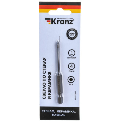 Сверло по стеклу и керамике KRANZ KR-91-0646